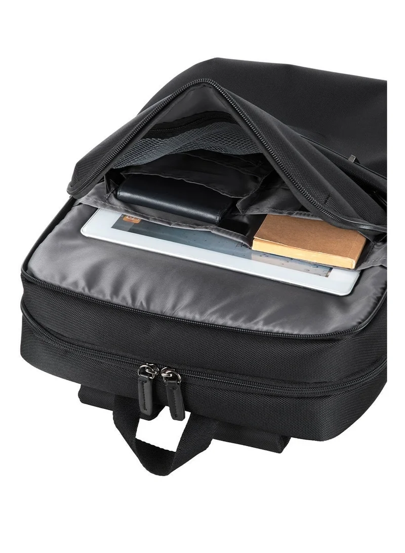 AMERICAN TOURISTER  Nobleton Backpack, 100% Polyester, Black|Smart Sleeve|Antimicrobial Lining|Laptop & Tablet Compartment|Adjustable Strap - 1 Year International Warranty  | Best Price UAE